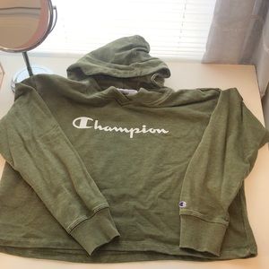 Champion Women’s size large.  crop top hoodie.
